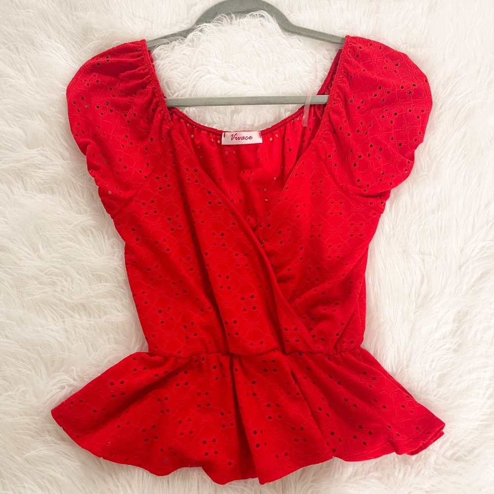 Red blouse